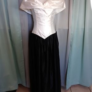 Black and White long dress #467